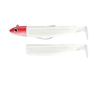 Soft Minnow Combo Black 8,5Cm 12Gr Testa Rossa Shad Pesca Spinning Spigola Esca Artificiale Gomma