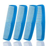 Soft 'N Style Pettine per la cura dei capelli, confezione da 4, non rotabile, pettine da uomo/peine para cabello (azzurro)