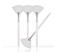 Soft 'N Style Taklon Fan Mask - Pennello applicatore acido per peeling glicolico (4, bianco)