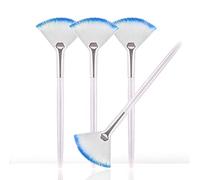 Soft 'N Style Taklon Fan Mask - Pennello applicatore acido per peeling glicolico (4, bianco/blu)