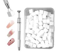 Soft Nail Sponges, Cosmetic Foam Nail Design Sponges with Grabbing Pen, Easy Polish Transfer Supplies, Precise Painting Manicure Tool for Art Lovers, Salon, and Family Use