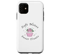 Soft Notes Sweet Treats Coquette Estetica Cupcakes & Rose Custodia per iPhone 11