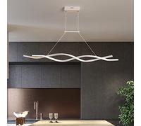 Soft Outfit Designer Creative Personality Light Luxury Strip Restaurant Chandelier Nordic Minimalist Art Surround Chandelier Modern LED Chandelier (White100cm Warmlight)