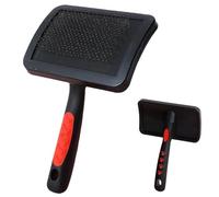 Soft Pad Dog Grooming Brush - Undercoat Rake For Dogs | Professional Ergonomic Comb With Non-slip Handle | Dog Hair Brushs For Grooming Bath Time Home Vet Pet Spa Daily Short-Hair Puppy Cat Face Back