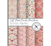Soft Pink Nordic Christmas Scrapbook Paper Pack: 8.5 x 11 inches Single Sided Paper Prints 24 Pages for Scrapbooking, Decoupage, Photo Albums, Junk ... Cardmaking, and Paper Craft Supplies