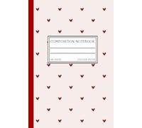 Soft Pink & Red Heart Notebook | Cute Valentine’s Day Journal | Minimal Aesthetic Heart Pattern | 6x9 College Ruled: Perfect Holiday Stocking Stuffer • Sweet & Simple Gift for Women, Teens, and Girls