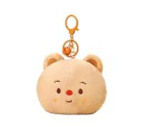 Soft Plush Bear Keychain Pouches Multiuse Coin Purse Earphone Organizers Bag for Travel Backpack Pendant