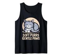 Soft Purrs Gentle Paws Cat Lovers Feline Pet Meow Love Cats Canotta