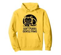 Soft Purrs Gentle Paws Cat Lovers Feline Pet Meow Love Cats Felpa con Cappuccio