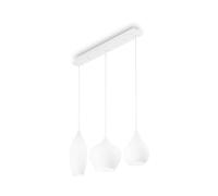Sospensione Moderna Soft Metallo Bianco 3 Luci E14