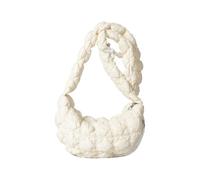 Soft Shoulder Bag - Quilted Ccrescent Strap Purse, Trendy Fashion Handbag, Compact Carry Pouch | Wallet Cell Phone Storage Daily Usage Convenience, Women Girl Stylish Accessory Lightweight Comfortable