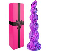 Soft Silicone Monster Knot Dildo with 4 Dog Knots Suction Cup Realistico Anal Perfect for Beginners L