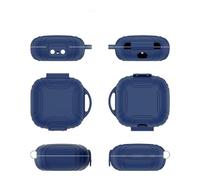 Soft Silicone Protective Case Anti-Scratch Shockproof Earphone Cover Solid Color Headphone Accessor Protector for Shokz OpenFit Air T511 (Blue)