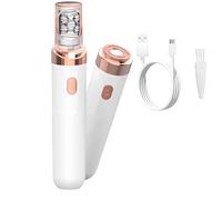 Soft Skin Pro Facial Hair Remover, Women Facial Epilator for Soft Fine Hair, Washable Rechargeable Portable Women Face Hair Removal Device 2-in1 for Face & Body (White)