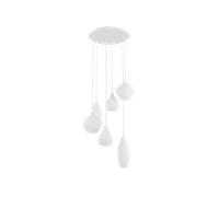 Soft SP6 Sospensione moderna 6 luci vetro bianco