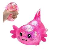 Soft Squeeze Toy, Cute Cartoon Glitter Salamander, Fun Fidget Sensory Toy with Squishy Texture, Portable Stress Relief Gadget, Colorful Animal ToyS with Playful Design, Relaxation Tool for Kids Teens