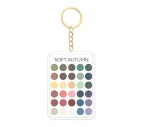Soft Summer Palette di colori | Portachiavi in acrilico portatile | Analisi della scheda cromatica per abbigliamento estivo | per donne amanti del trucco, abiti, vestiti, matrimoni e design