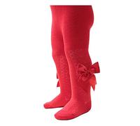 Soft Touch Collant da bambina a forma di cuore con fiocco lungo in stile spagnolo multicolore NB fino a 24 mesi T122, Rosso, 3-6 Months