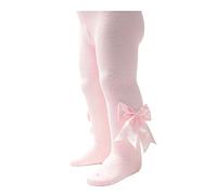 Soft Touch Collant da bambina con cuori e fiocco lungo in stile spagnolo multicolore dalla nascita a 24 mesi T122, rosa, 3-6 Months