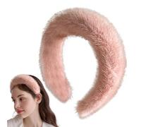 Soft Trendy Headband Fuzzy Headwear Indoor Outdoor Use | Women Warm Plush Hairband,Winter Fall Warm Artificial Mink Headband For Face Washing For Gathering, Traveling
