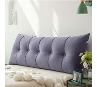 Soft Washable Headboard Pillow & Back Cushion with Removable Cover Ideal for Bed & Sofa Features Practical Side Compartment Jumbo Size 180x50x20cm