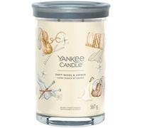 Yankee Candle Signature Candela Profumata, Lana Morbida E Ambra in Tumbler Grande, Candele di Miscela di Cera di Soia Lunga Durata, Regalo per le Donne