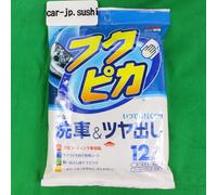 SOFT99 Fukupika 12 Fogli Salviette Cera Senza Acqua Autolavaggio Ricambi Cura...