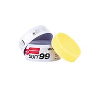 SOFT99 White Wax - Cera Morbida per Auto, 350 g, Formula Ibrida con additivo alla Carnauba, Rivestimento idrofobico, Protezione della Vernice e profondità del Colore, Kit con applicatore