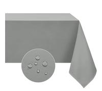Softalker Tovaglia Antimacchia 140x180 cm Rettangolari 6-8 posti Tovaglia Elegante Tovaglie Autunnale da Esterno Impermeabile per Protezione Grande Tavolo per Natalizia, Feste, Capodanno 2024,Grigio