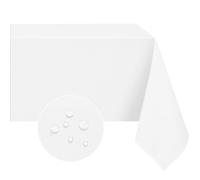 Softalker Tovaglia Antimacchia 240x140 cm Tovaglia Rettangolare 8-10 Posti Bianco Tovaglie Decorativa per Soggiorno, Cucina, Sala da Pranzo (1 Pezzo, 210 GSM, Resistente, Lavabile, Non Sbiadisce)