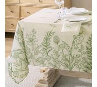 Softalker Tovaglia Rettangolare 240x140 cm Primavera com Floreale Antimacchia Elegante Tovaglie Pasqua 6-10 Posti da Esterno,Copri Tavolo Cucina,Pranzo,Festa,Feste,Ristorante,Trattoria,Ristoranti