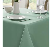 Softalker Tovaglia rettangolare con texture intessuta, Jacquard lucido, impermeabile, antirughe, antispruzzo e lavabile, per cene festive e feste - 152,4 x 304,8 cm, Verde salvia
