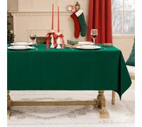 Softalker Tovaglia Verde Natale Rettangolare 140x320 cm Lavabile e Antimacchia, Resistente e Elegante, Tovaglia per Tavola da Pranzo, Feste di Natale, Decorazione Tavola, Tovaglie Natalizie