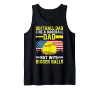 Softball Dad Like A Baseball Dad but Bigger balls Back Mens Canotta