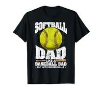 Softball Dad like a baseball dad with bigger Balls Softball Maglietta