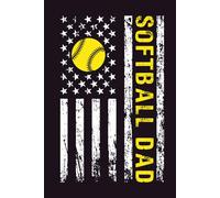 Softball Dad Notebook: Vintage American Flag Distressed Style - Low Content Journal for Fathers, 6x9 Inches, 150 Lined Pages: Father's Day Gift Idea: ... Softball Fathers, Coaches, and Sports Dads