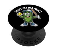 SoftBall Don't Get In A Pickle Sports Foodie, umorismo retrò PopSockets PopGrip Adesivo
