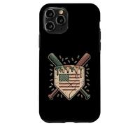 Softball Drip Camo T-Shirt - Bandiera USA Home Plate Patriotic Custodia per iPhone 11 Pro