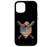 Softball Drip Camo T-Shirt - Bandiera USA Home Plate Patriotic Custodia per iPhone 12/12 Pro