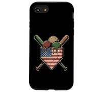 Softball Drip Camo T-Shirt - Bandiera USA Home Plate Patriotic Custodia per iPhone SE (2020) / 7/8