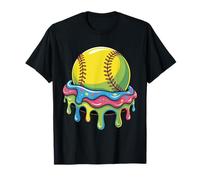 Softball Drip Ice Cream Style for Girls Women Sports Fun Maglietta