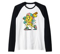 Softball Drip Queen - Ice Cream Style Youth Game Day Girls Maglia con Maniche Raglan