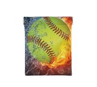 Softball giallo, Spremere il portafoglio superiore da donna Borsa portaoggetti Piccola portamonete Portamonete