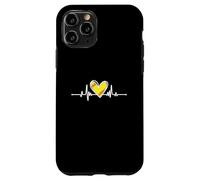 Softball Lover Girl Heartbeat Player Fan Mom Dad Coach Custodia per iPhone 11 Pro