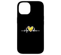 Softball Lover Girl Heartbeat Player Fan Mom Dad Coach Custodia per iPhone 14