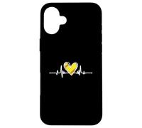 Softball Lover Girl Heartbeat Player Fan Mom Dad Coach Custodia per iPhone 16 Plus