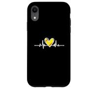 Softball Lover Girl Heartbeat Player Fan Mom Dad Coach Custodia per iPhone XR