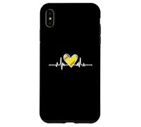 Softball Lover Girl Heartbeat Player Fan Mom Dad Coach Custodia per iPhone XS Max