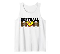 Softball Mamma Leopardo Divertente Mammina Festa Ragazza Canotta