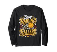 Softball Mamma Occupato Raising Ballers Maglia a Manica